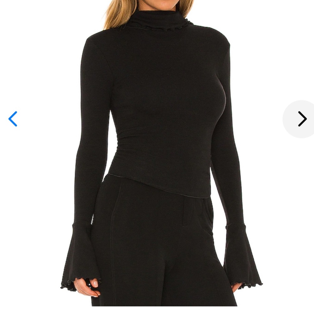 Lovers + friends BELEN TOP black turtle neck knite - Picture 2 of 8